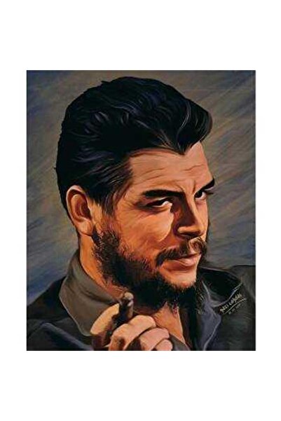 Pastelya Sayılarla Boyama Seti Çerçeveli Kasnaklı Che Guevara 40 x 50 Cm