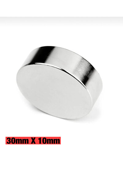 AYMAGNET Neodyum Mıknatıs Çap 30mm X Kalınlık 10mm Yuvarlak Süper Güçlü Magne...