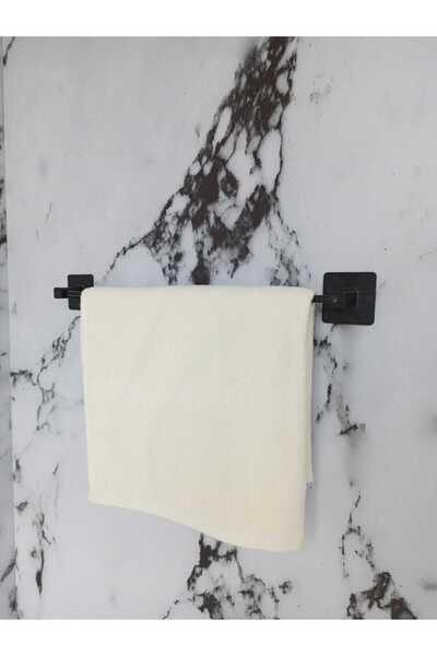 Egem Home Yapışkanlı Siyah Kare Uzun Havluluk