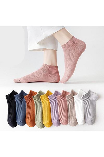 FUBA Aksesuar Σετ 10 ζευγαριών Koton Mixed Color Γυναικεία Μποτάκια Κάλτσες