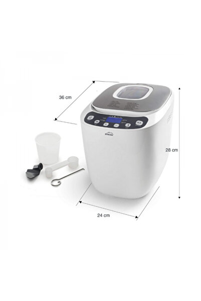 Lacor Electric bread machine with 12 baking programs, Lacor White, 550 W
