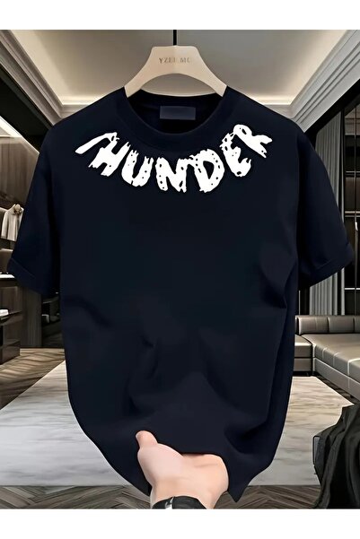 NoVibe Μπλουζάκι Unisex Hunder με τύπωμα από 100% βαμβακερό ύφασμα Premium