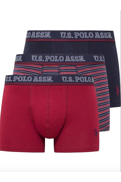 U.S. Polo Assn. Men's 3-Piece Boxer Set 95% Cotton 5% Elastane Uspa Licensed Boxed