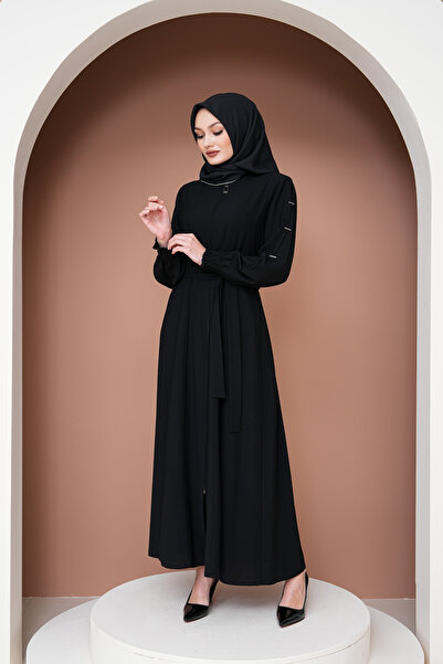 AGH Değerli Hediyeler Yeni Ferace Şık Tasarım Kol Detaylı Zarif Model Ferace