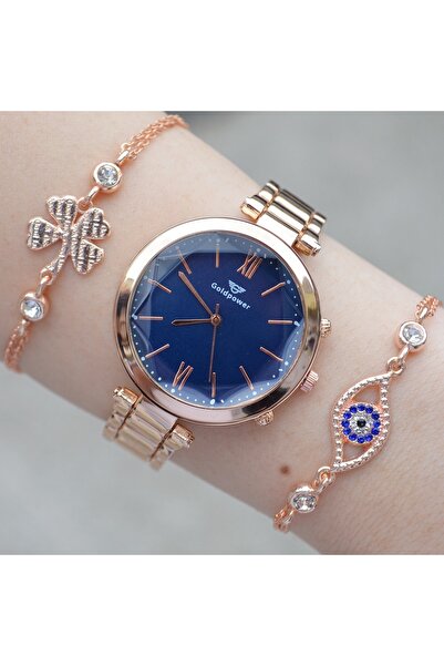 istanbul form Rosegold Metal Kordon Kadın Saat Kombini 2027
