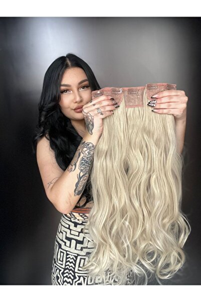 Suzan Peruk Yarımay çıt çıt saçve Yanında 2adet 2'li çıtçıt Hediye.70cm 200 g...