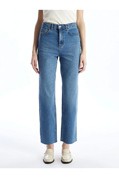 LC Waikiki LCW Jeans INDIGO Pantaloni de jeans pentru femei cu croială dreaptă