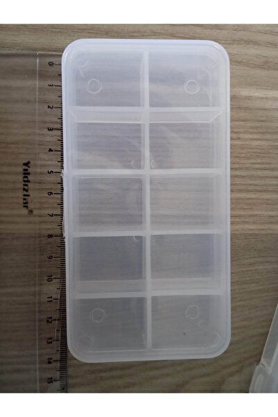 Ralp Moda 10 bölmeli mini boncuk kutusu kilitli kapakli