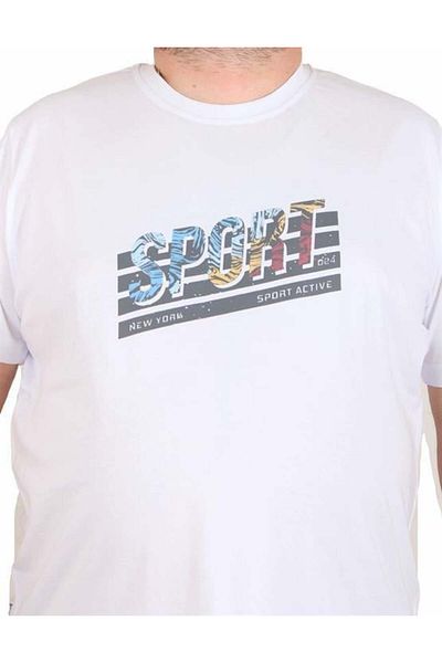 Starbattal Men's Bigdelon Crew Neck T-Shirt Sport 25162 White