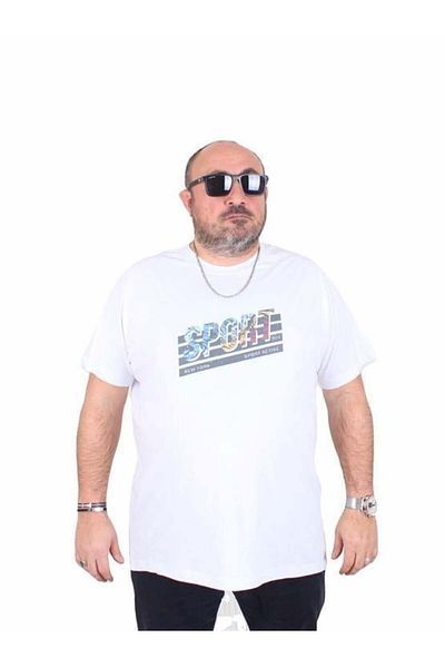 Starbattal Men's Bigdelon Crew Neck T-Shirt Sport 25162 White