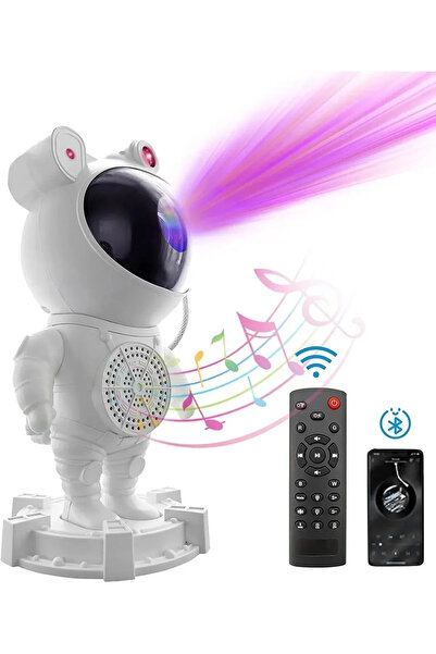 lasttech Astronot Robot Tasarım Bluetooth Hoparlör Gökyüzü Gece Lambası Proje...