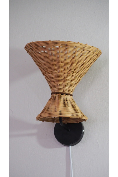 rattam Modern ve Klasik Rattan Aplik - Huş Detaylı, El Yapımı