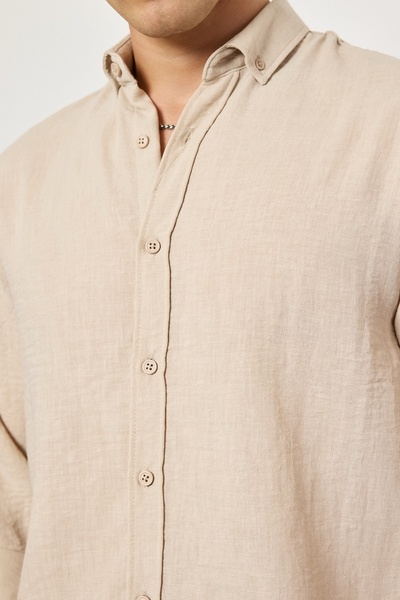 MADZEYMODA Premium Men's Beige Shirt Ls-19832