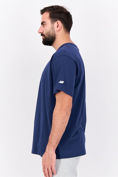 New Balance Men Relaxed Fit Short Sleeve Outdoor T-shirts, Navy