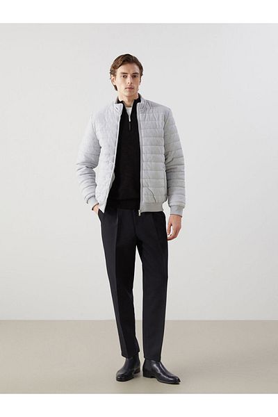 LC Waikiki Ανδρικό παλτό LCW Vision Slim Fit Stand Collar