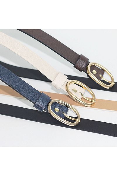 Arkem Brown-Dark Blue-Beige 3-Piece Set, Women's Belt