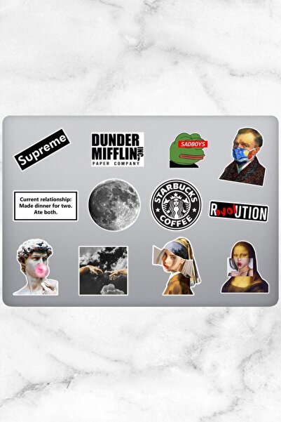 hediyenebak Aesthetic Seri 2 Sticker Seti | Laptop Ajanda Notebook Tablet Tel...