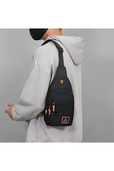 Wanli Crossbody Bag, Shoulder And Back, 3 Zippered Pockets, Small, Medium and Large,cable outlet, 30*20cm