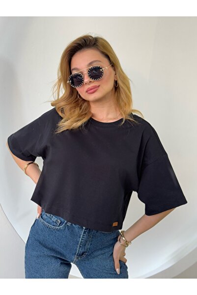 FHELIA Tricou negru pentru ciclism compact din bumbac organic pentru femei, c...