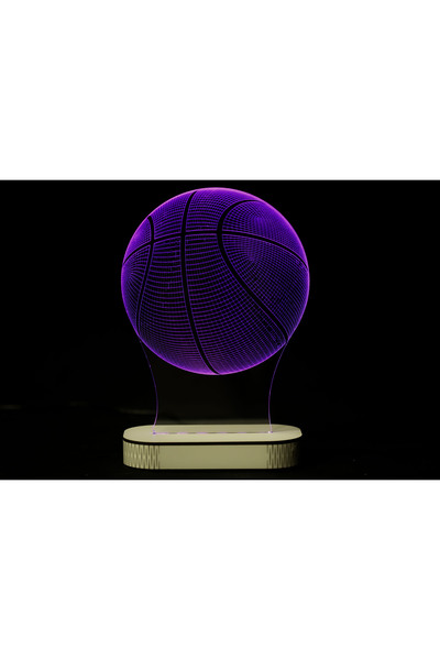 TMY Tasarım 3D Gece Lambası Basketbol Topu
