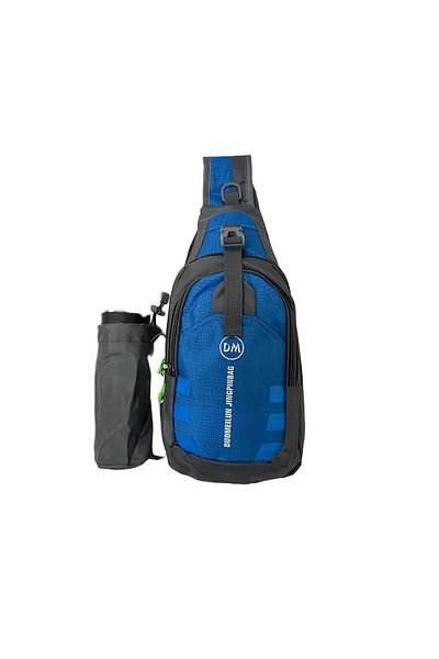 DM Crossbody and Backpack Bag with 3 Pockets and Side Bottle Holder, For Going Out, Gym &Travel,35*17