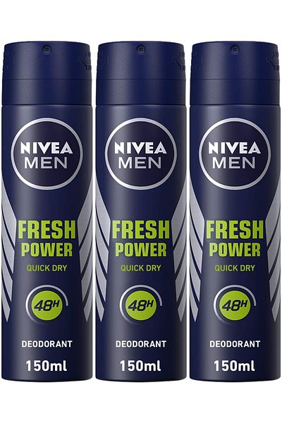 NIVEA بخاخ مزيل العرق فريش باور سريع الجفاف 150 مل × 3