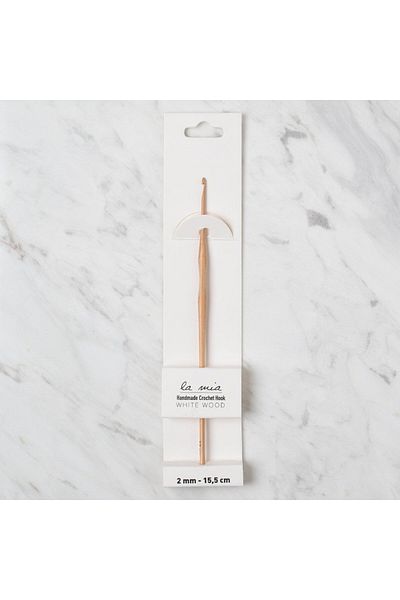 shop La Mia Whitewood 2 mm 15,5 cm Ξύλινο μαλλί βελονάκι