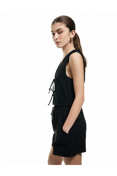 Koton Black Women's Shorts 5Sak40083Pw