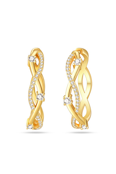 Choice أقراط PAE199-2 الكلاسيكية المصنوعة من الفضة عيار 925 والمزينة بالنجوم ...