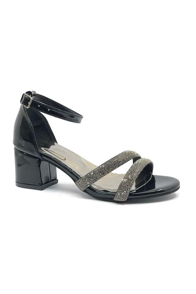 KCMN 5 cm Stone Double Dunge Moonlight Pantofi cu toc pentru femei - BLACK-PATTERN
