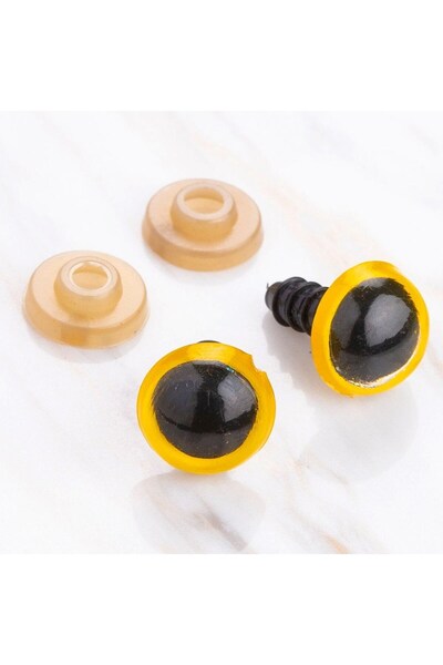 N&M STORE Loren 12 mm Yellow 5 Pairs Amigurumi Eyes