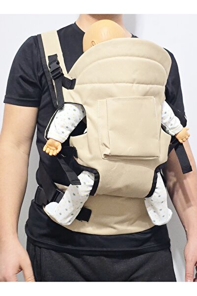 USF Çift Yönlü Bebek Taşıma Kangurusu Ergonomik Lüx Bebek Taşıyıcı Kanguru Krem