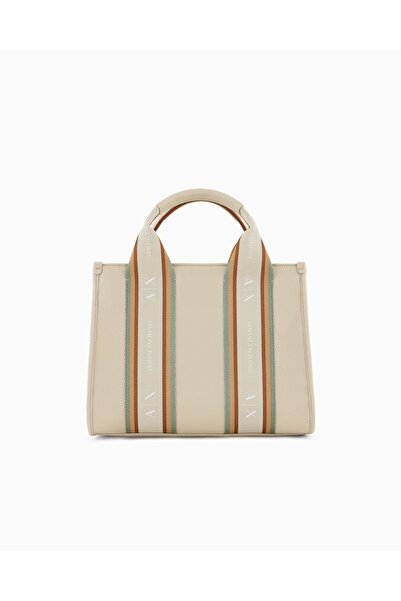 Armani Exchange Colorful Stripe Patterned Women's Ecru Shoulder Bag Xw 000935 Af13685-M8126