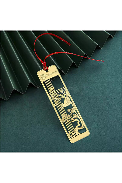 Fivy Suport pentru cărți mic, de culoare aurie, metalic, cu detalii figurale