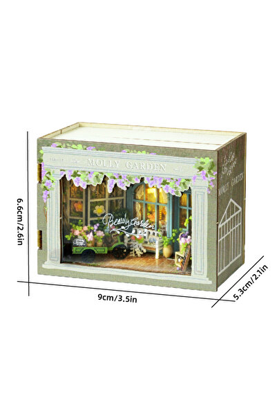 Choice مجموعة بيوت الدمى الخشبية MINI-112 بدون غطاء، نموذج تجميع ثلاثي الأبعا...