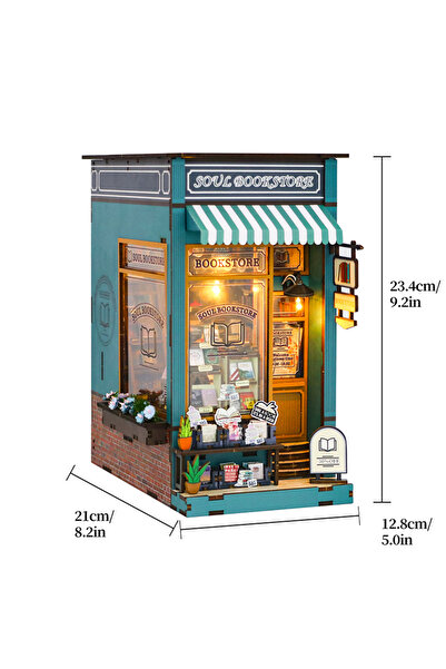 Choice مجموعة رفوف كتب M2314، نموذج بناء مصغر خشبي لمنزل دمية، نموذج ثلاثي ال...