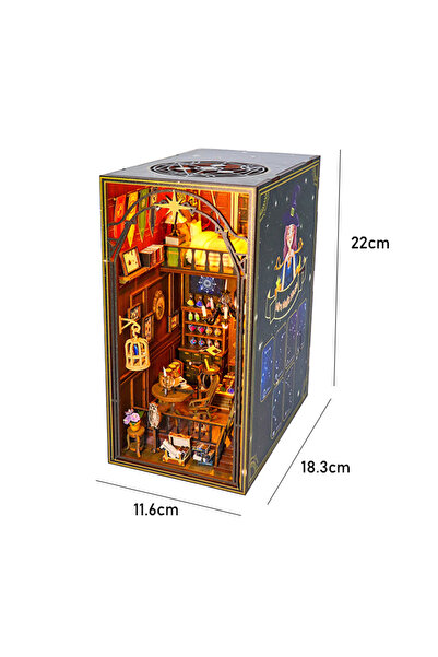 Choice مجموعة رفوف كتب M2311، نموذج بناء مصغر خشبي لمنزل دمية، نموذج ثلاثي الأبعاد، رف كتب