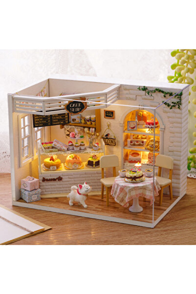 Choice 3014 مجموعة بناء نموذج بيت الدمية الخشبية الصغيرة على شكل قطة، مجموعة ...