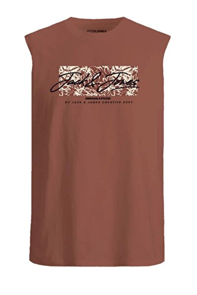Jack & Jones Ανδρικό αμάνικο μπλουζάκι Jorsplit Tee Sl Crew Neck Fst Brown 12...