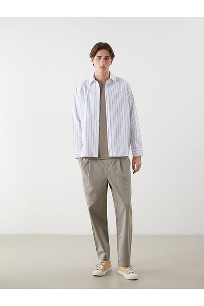 LC Waikiki Comfortable Fit Long Sleeve Striped Men's Shirt