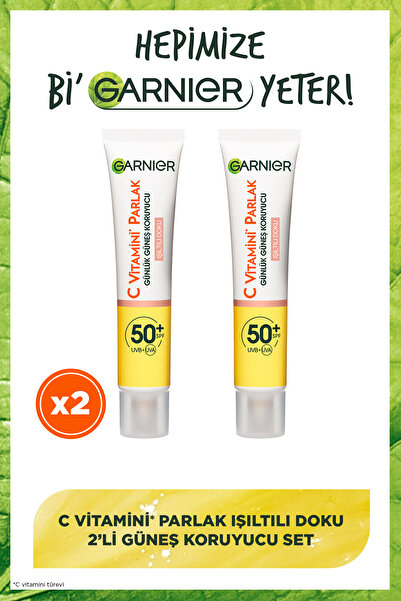 Garnier C Vitamini Parlak 2'li Güneş Koruyucu Set Işıltılı Doku
