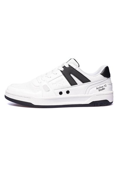 hummel Αρχείο Studio V2 Λευκό Μαύρο Ανδρικό Sneaker 900670 -9124