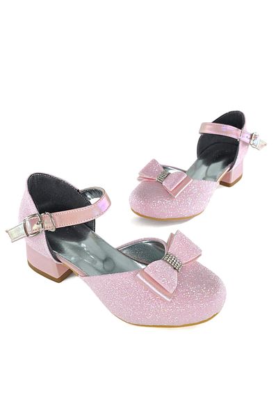 İzmir BDK Butik Girl's Glitter Evening Dress Shoes Wedding Shoes Girl's Heeled Shoes