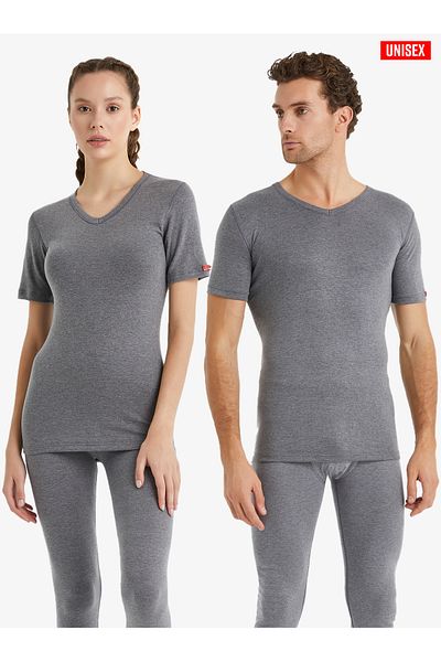 Blackspade Tricou termic unisex cu mânecă scurtă cu decolteu în V 2nd Nivel