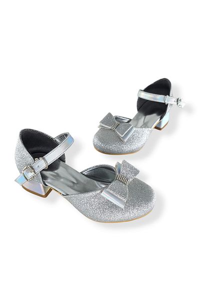 İzmir BDK Butik Girl's Glitter Evening Dress Shoes Wedding Shoes Girl's Heeled Shoes