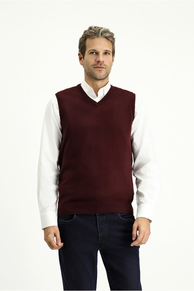 Kiğılı V Yaka Pamuklu Triko Süveter