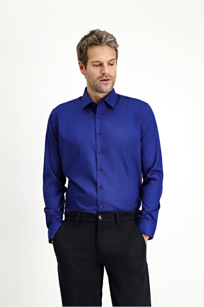 Kiğılı Cămașă clasică din bumbac din satin, cu mânecă lungă, slim fit