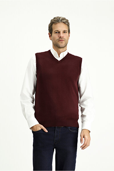 Kiğılı V Yaka Pamuklu Triko Süveter