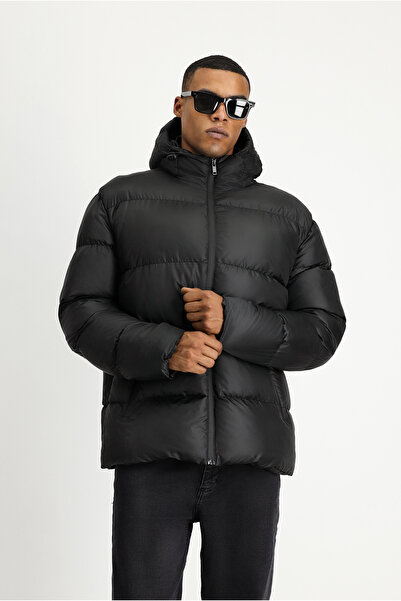 Kiğılı Slim Fit Slim Fit Hooded Sports Puffer Παλτό