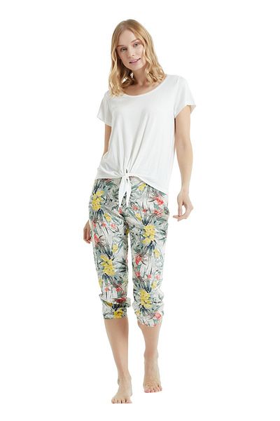 Blackspade Set pijamale alb pentru femei 60078